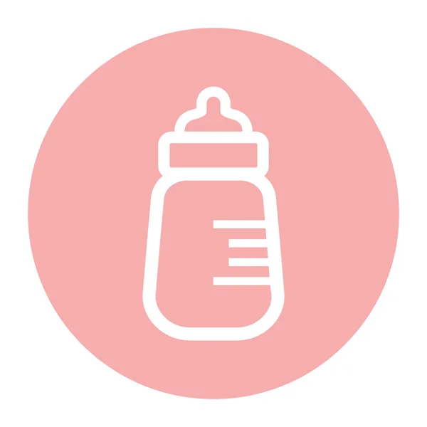 Baby melk fles pictogram — Stockvector