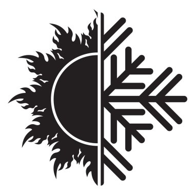 Klima vektör Icon - yaz kış