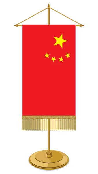 Chinese table flag — Stock Vector