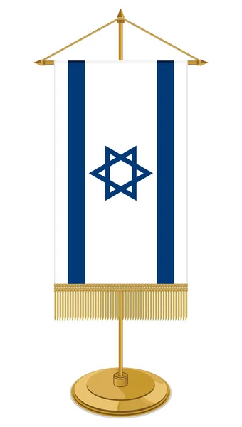 Israel table flag — Stock Vector