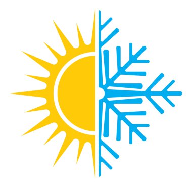 Klima vektör Icon - yaz kış