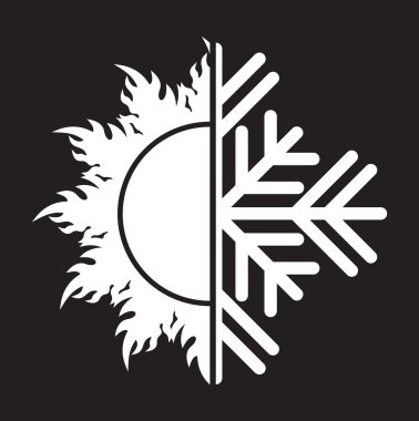 Klima vektör Icon - yaz kış