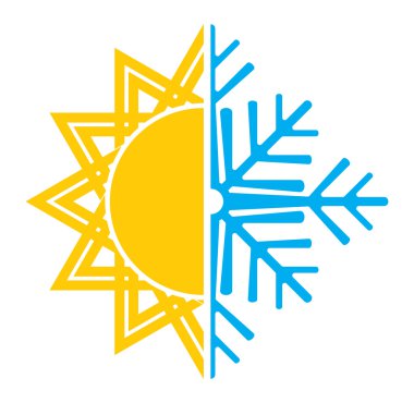 Klima vektör Icon - yaz kış