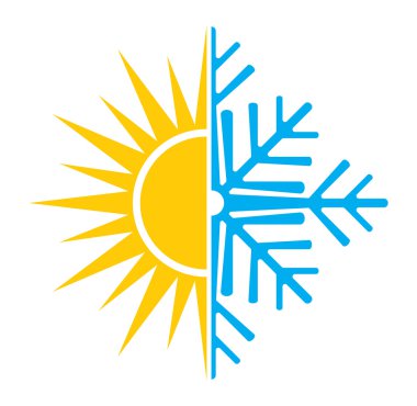 Klima vektör Icon - yaz kış