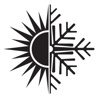 Klima vektör Icon - yaz kış