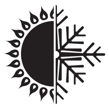 Klima vektör Icon - yaz kış