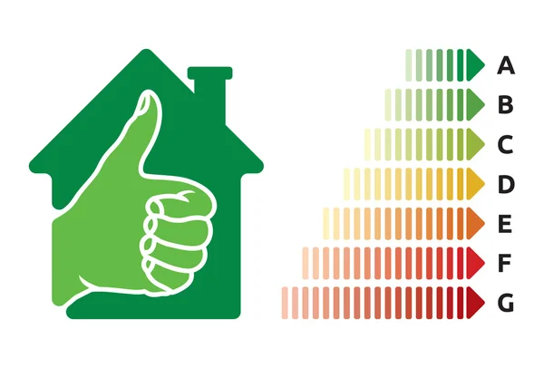 Clasificación de eficiencia energética — Vector de stock