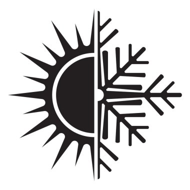 Klima vektör Icon - yaz kış