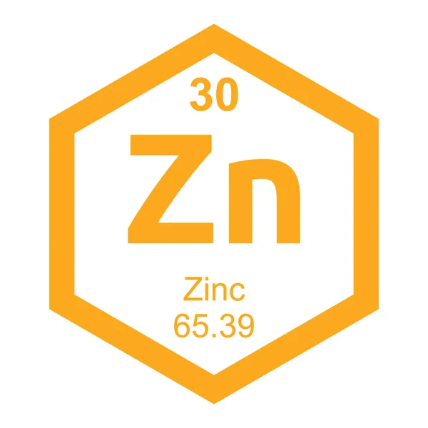 Tabela periódica zinco —  Vetores de Stock