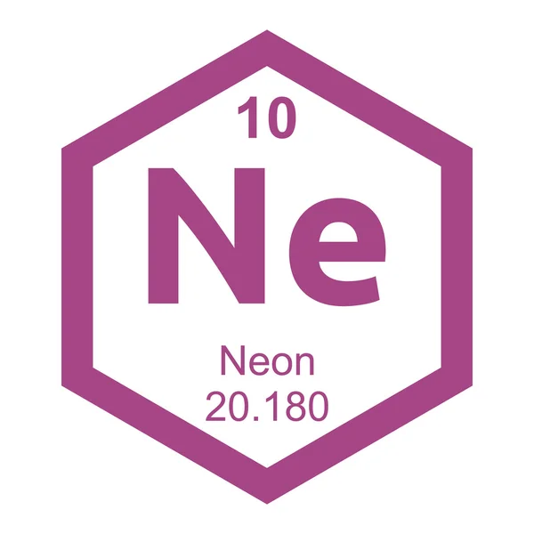 Periodic table Neon element — Stockvector