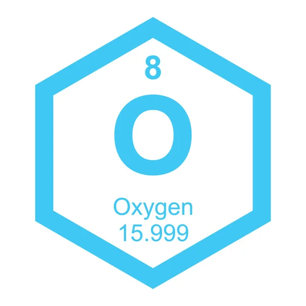 Periodic table Oxygen element — Stock Vector