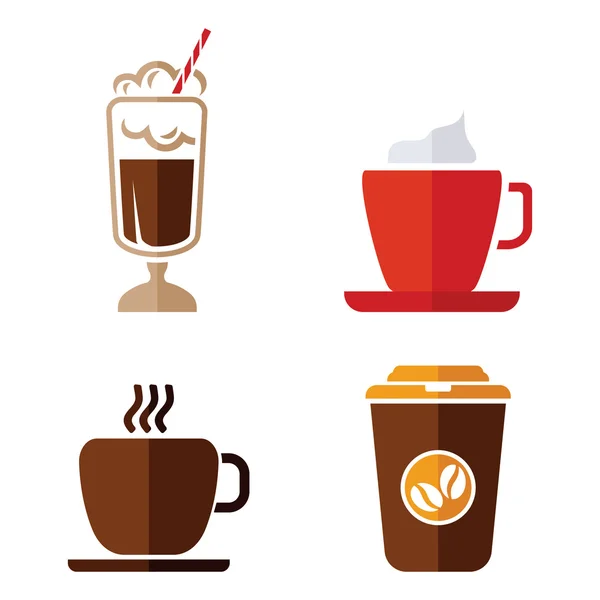 Kaffe vektor ikoner — Stock vektor