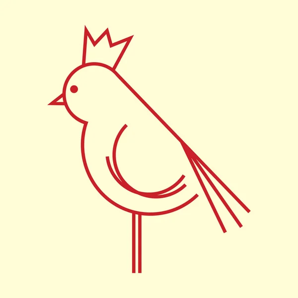 Icono vector pájaro — Vector de stock