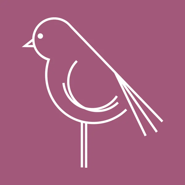 Icono vector pájaro — Vector de stock