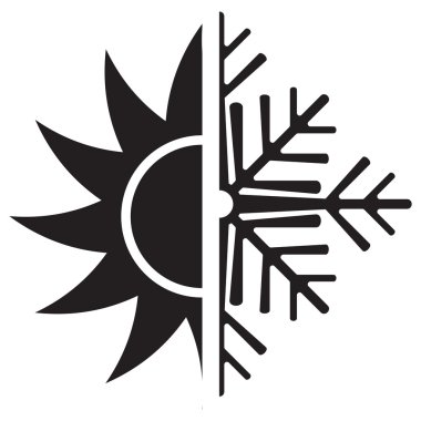 Klima vektör Icon - yaz kış