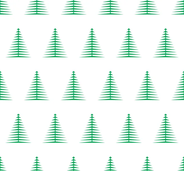 Christmas tree seamless vector pattern — Stock Vector