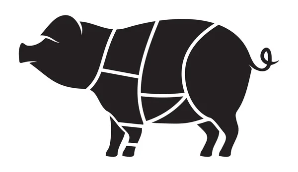 Domuz eti keser — Stok Vektör