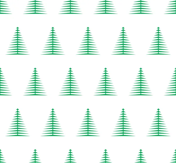 Árbol de Navidad patrón de vector sin costura — Vector de stock