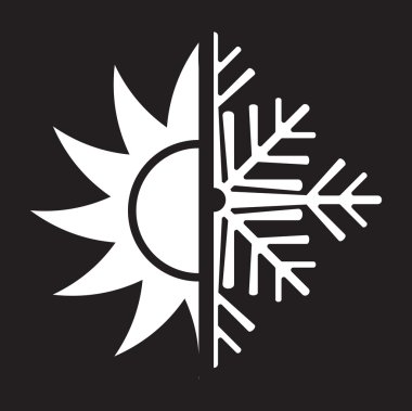 Klima vektör Icon - yaz kış