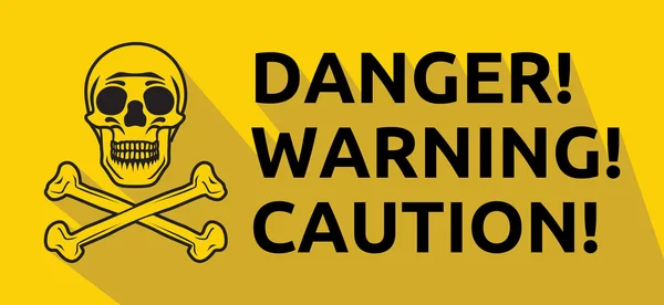 Avertissement de danger signe vecteur d'avertissement — Image vectorielle