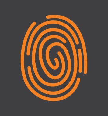 Parmak izi vektör simgesi