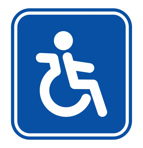 Handicap ou symbole de personne en fauteuil roulant — Image vectorielle