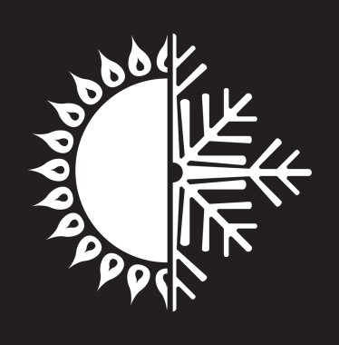 Klima vektör Icon - yaz kış