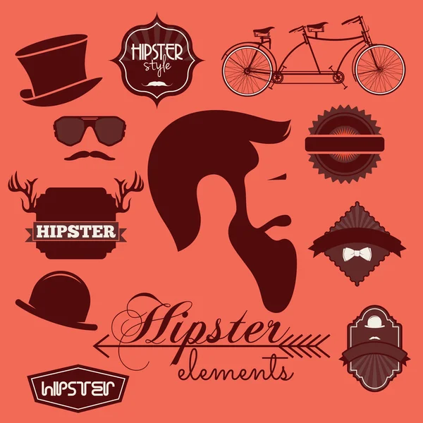 Hipster vector elements — Stock Vector