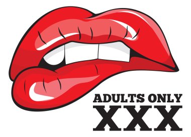 Adults only sign. XXX sign clipart