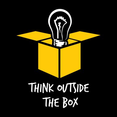 Think outside the box clipart