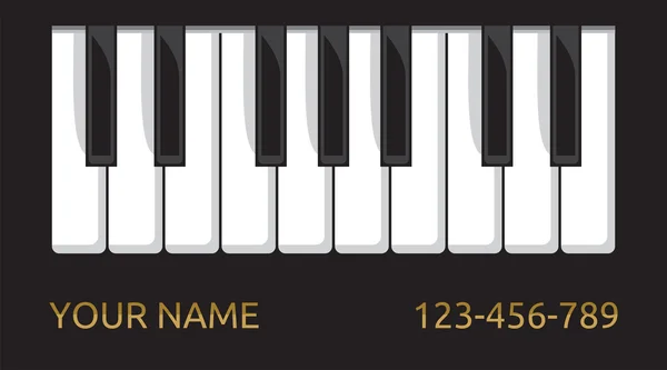 Carte de visite Piano — Image vectorielle