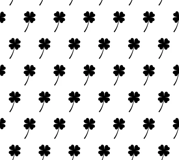 Four leaf clover seamless pattern — Stock Vector