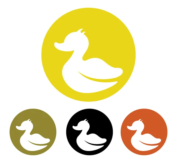 Duck flat vector icon — Stock Vector