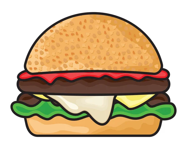 Hamburger vector icon — Stock Vector