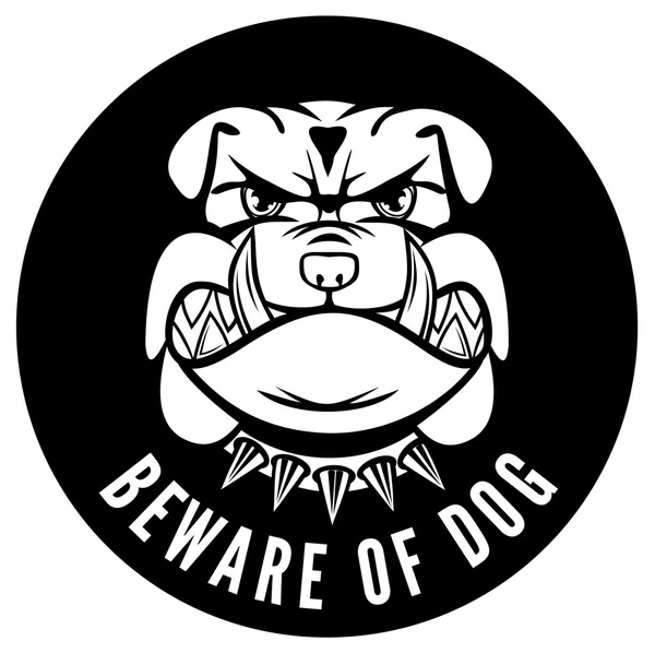 BEWARE ของป้าย DOG — ภาพเวกเตอร์สต็อก