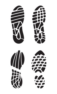 Vector illustration of the footprints clipart