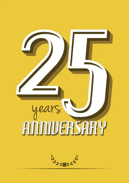 25 ans anniversaire — Image vectorielle