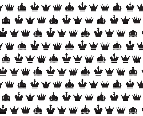 Crown vector seamless pattern — Stock Vector