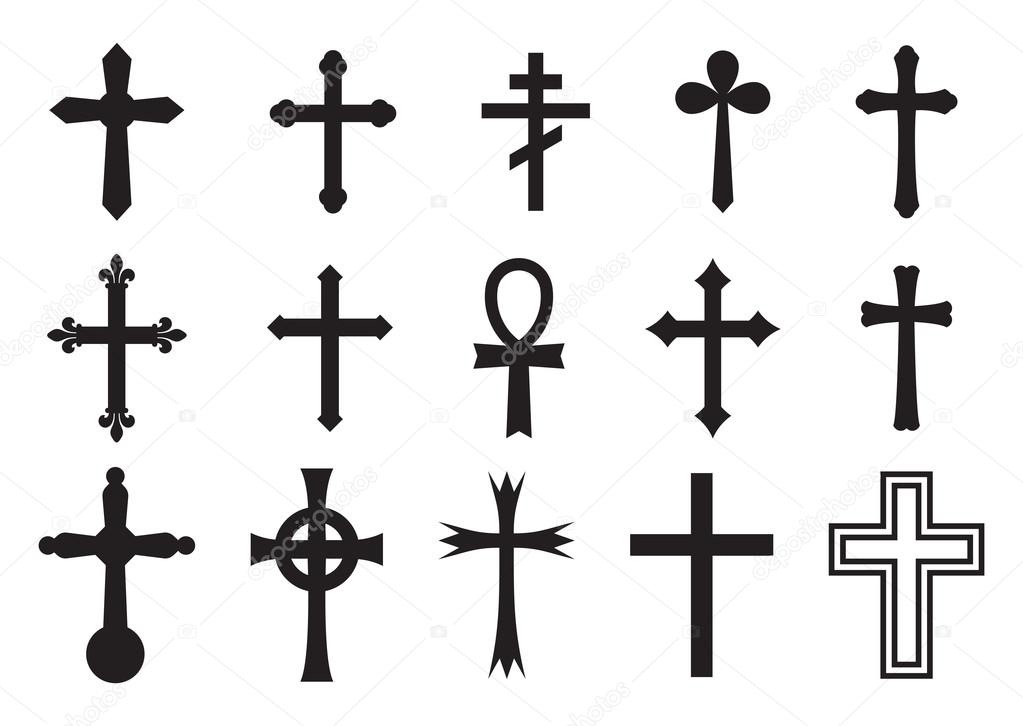 Vector illustration of the crosses