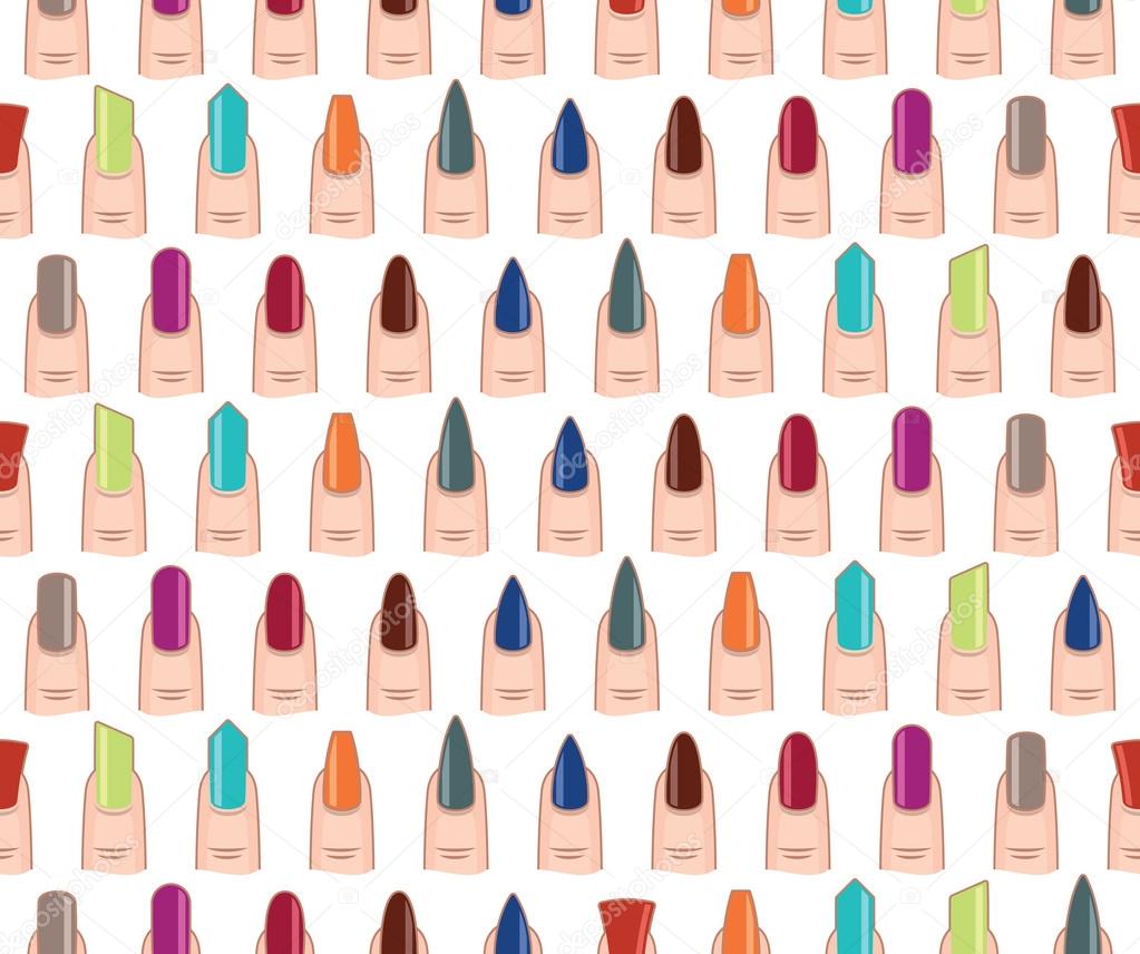 Different nails shape seamless  pattern
