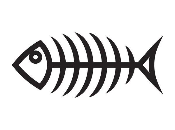 Ícone do vetor osso peixe —  Vetores de Stock