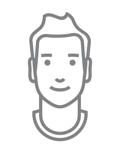 Man Avatar outline vector icon — Stock Vector