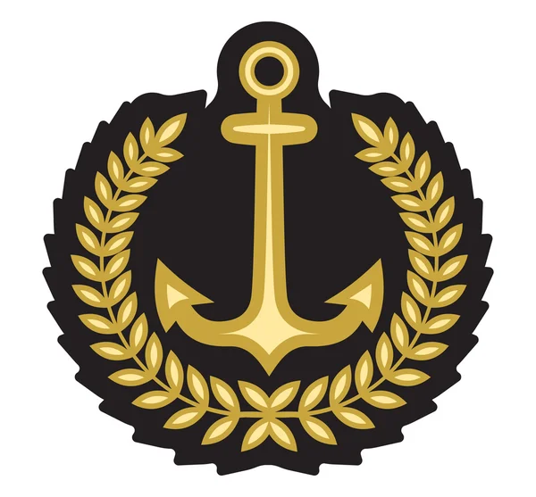 Signe marin emblème — Image vectorielle
