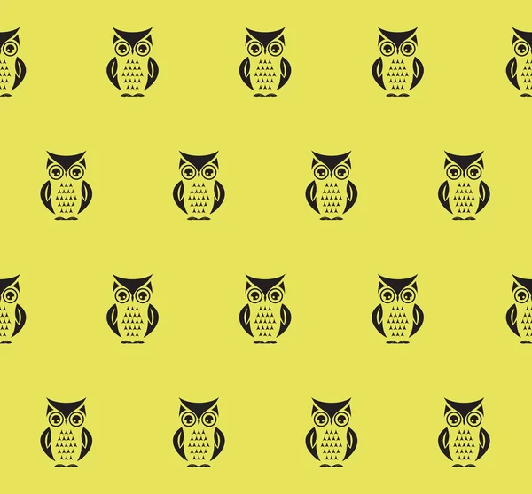 Owl seamless vector pattern — Stock Vector