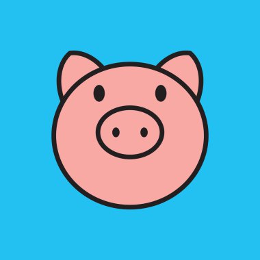 Domuz vektör simgesi