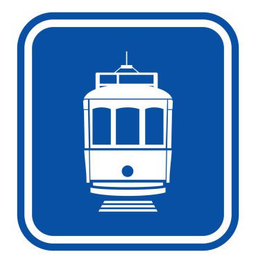 Dikkat tramvay işareti vektör çizimler
