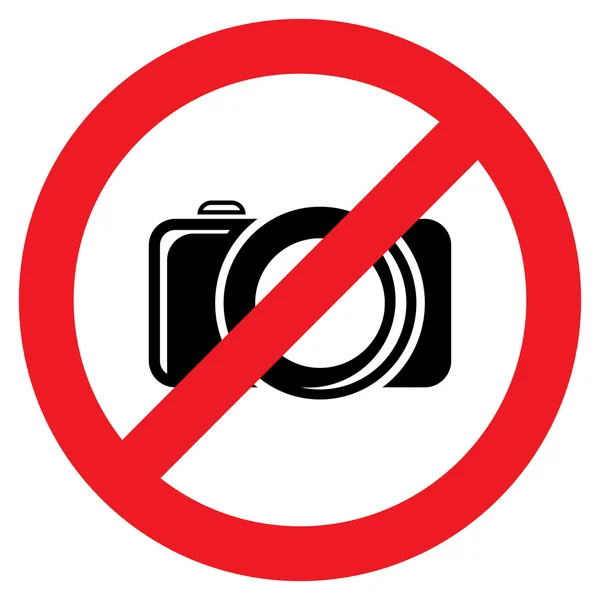 No camera sign — Stock Vector