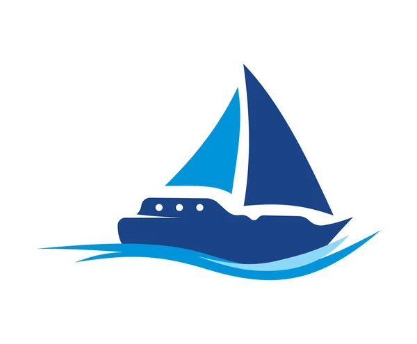 Velero icono vector barco — Vector de stock