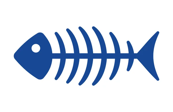 Fish bone vector icon — Stock Vector