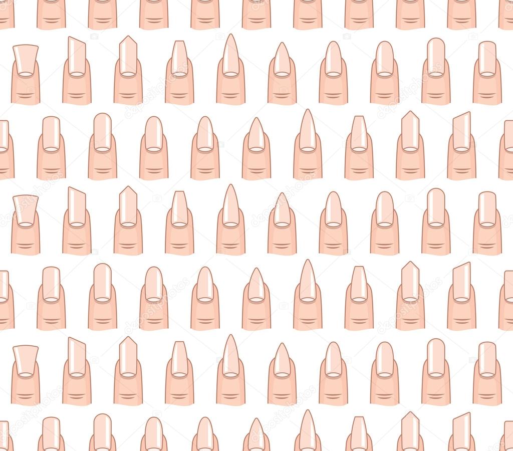 Different nails shape seamless  pattern